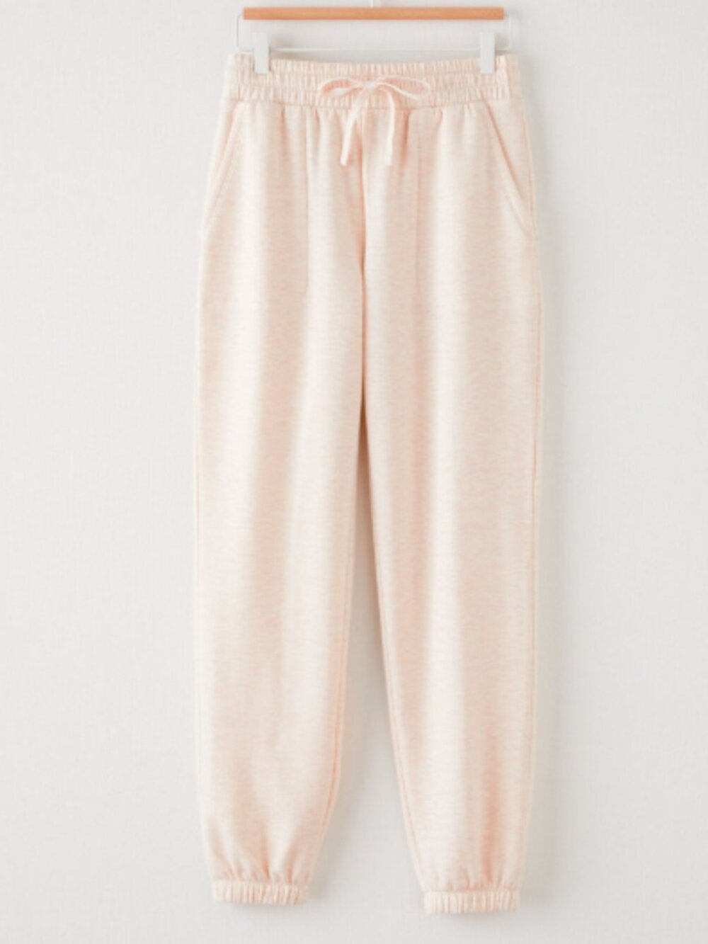 Haven Well Within Fleece Elastic Cuff Jogger Pants Pink Tencel Lounging Size XL